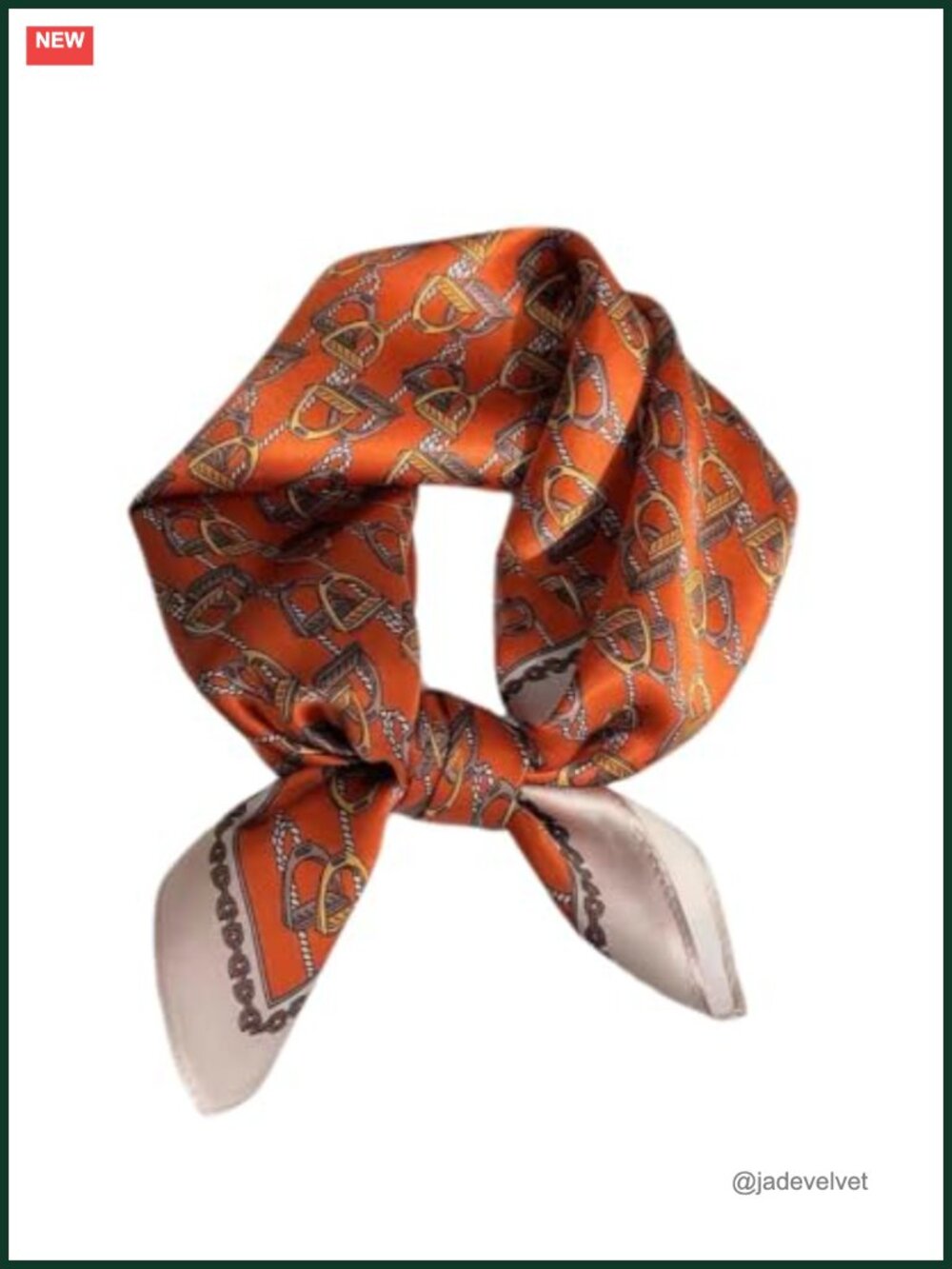 100% Mulberry Silk Small Square Scarf 21x21 Digital Printed Neckerchief